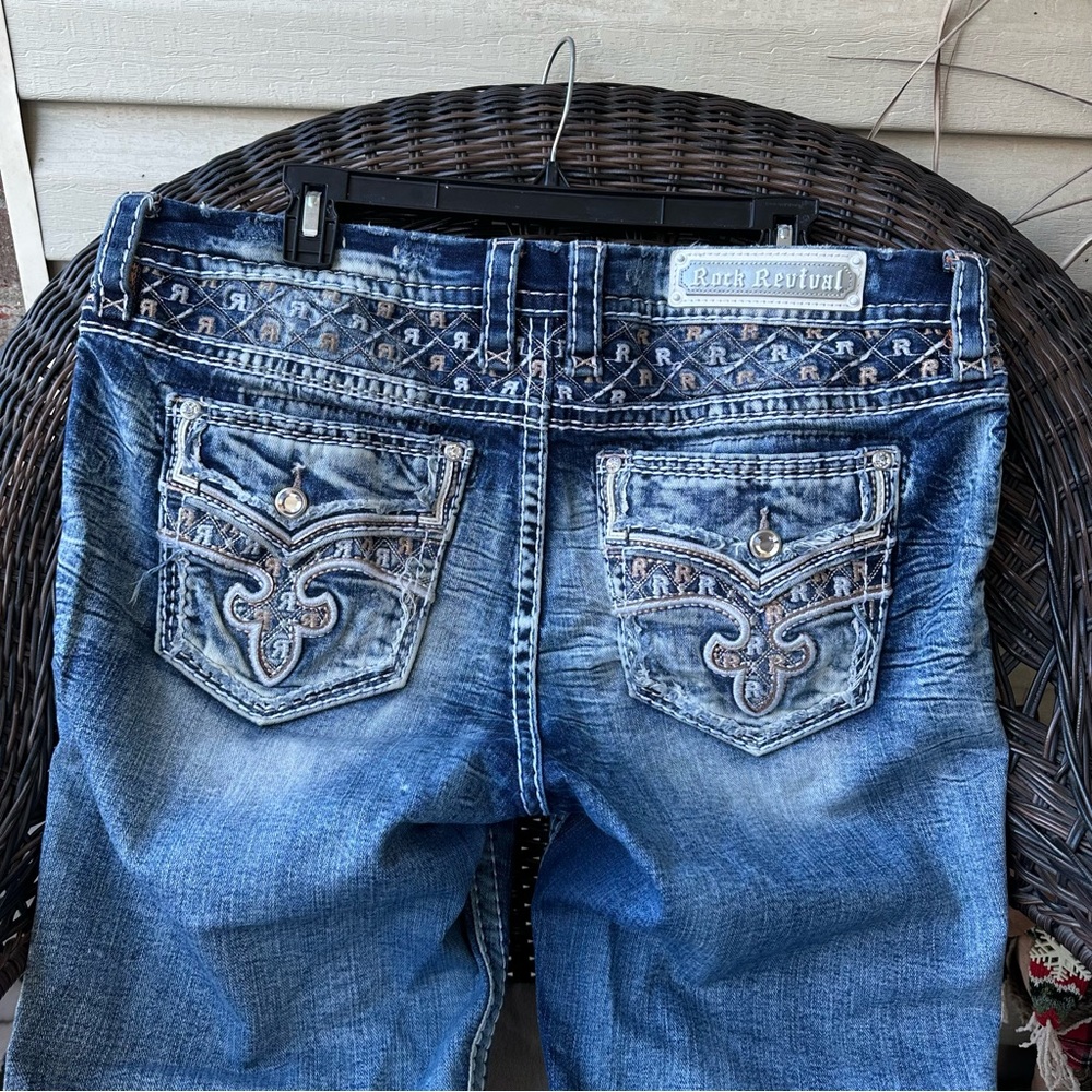 Rock Revival Rosewood Mid-Rise Ankle Skinny Jean 34x27 - Picture 2 of 12